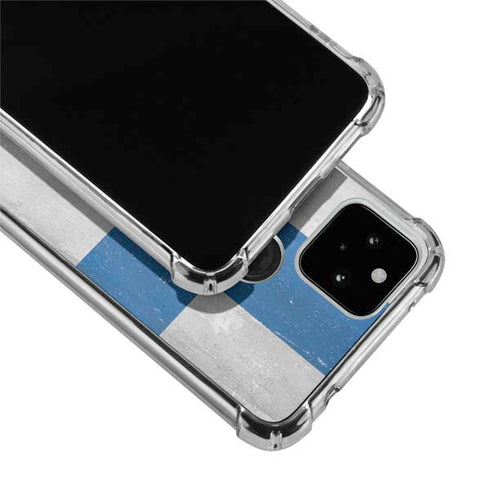 Finland Flag Distressed Google Pixel 4a 5G Clear Case
